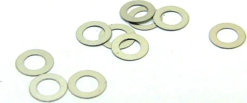Hot Racing - Steel Shims, 2X3.4X0.1Mm, 10Pcs 1