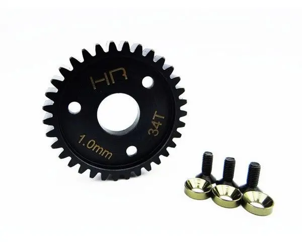 Hot Racing - Steel Spur Gear, 34 Tooth, 1.0 Mod, Traxxas Revo 3.3 And Slayer Pro 4X4 1