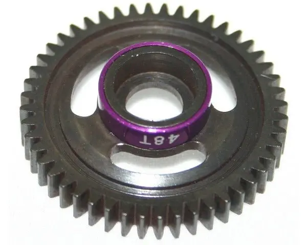 Hot Racing - Steel Spur Gear, 48 Tooth, Purple, For Traxxas 1/16 Scale 1