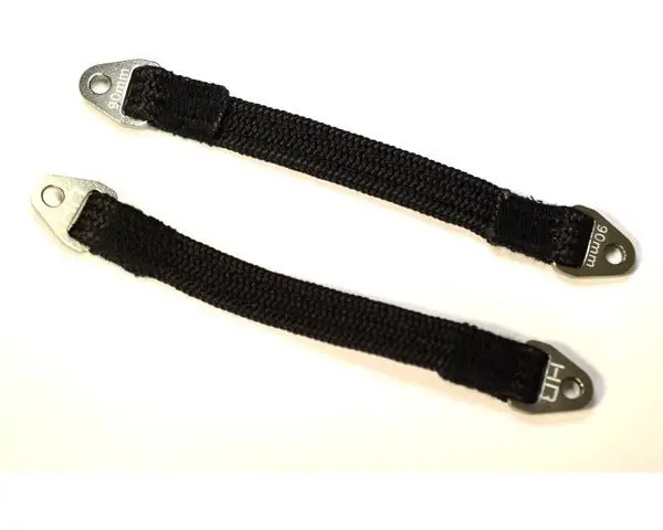 Hot Racing - Suspension Travel Limit Straps, 90Mm, Gun Metal, (2Pcs) 1