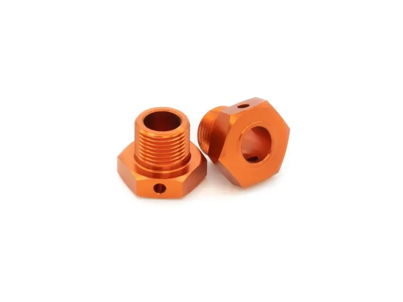 Hpi Racing - 17Mm Hex Hub Adaptor (Orange/2Pcs) - Fits Savage X Flux V2 And 4.6 Gt-6 1