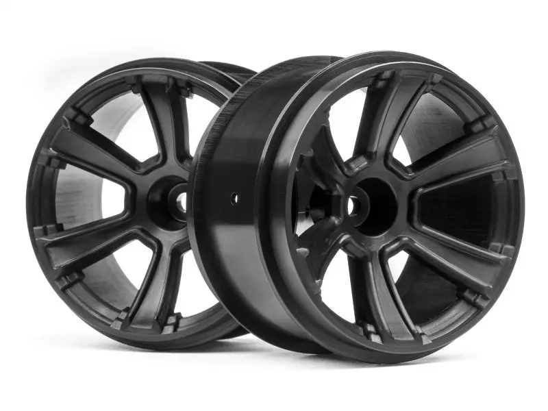 Hpi Racing - 6-Shot Mt Wheel, Black, (2Pcs), Jumpshot Mt 1