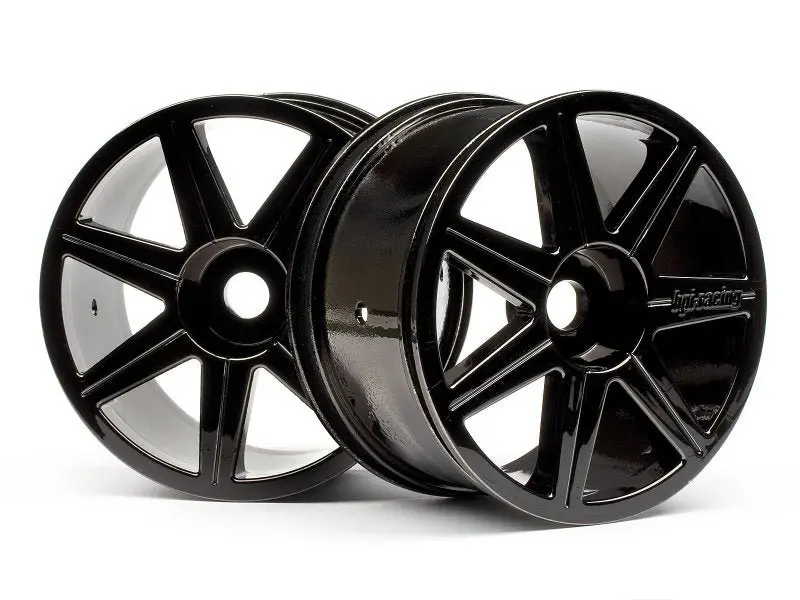 Hpi Racing - 7 Spoke Black Chrome Trophy Truggy Wheels 1