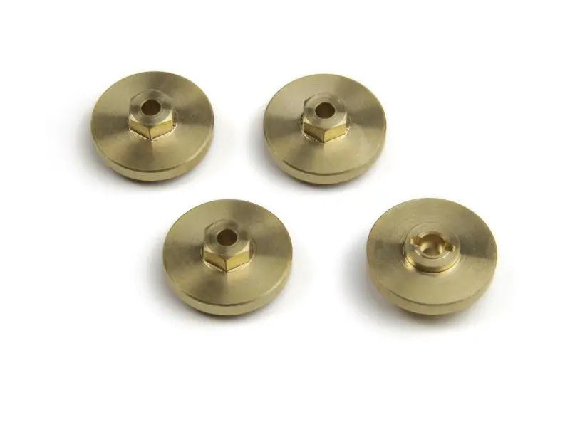 Hpi Racing - 7Mm Hex Hub Weight Set +4Mm (Brass/4Pcs), Fits Venture18 1