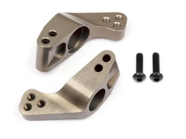 Hpi Racing - Aluminum Rear Hub Carrier Set, Hard Anodized, 0 Degree, For The Bullet And Wr8 1