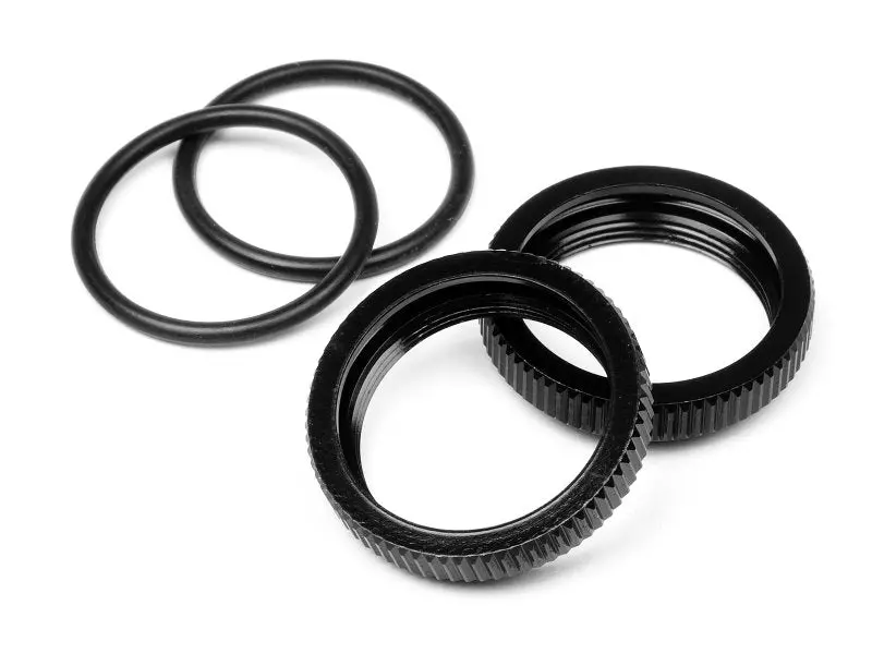 Hpi Racing - Big Bore Shock Spring Adjust Nut, Black, (2Pcs), Vorza Flux 1