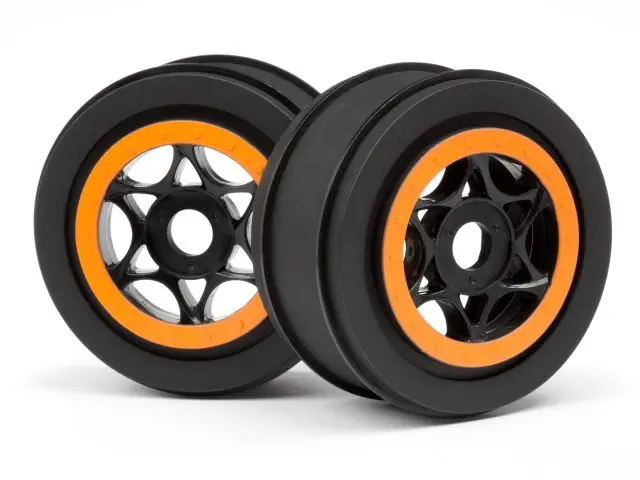 Hpi Racing - Black And Orange Ah-64 Wheel, 42X83mm, For The Apache C1 Sc (2Pcs) 1