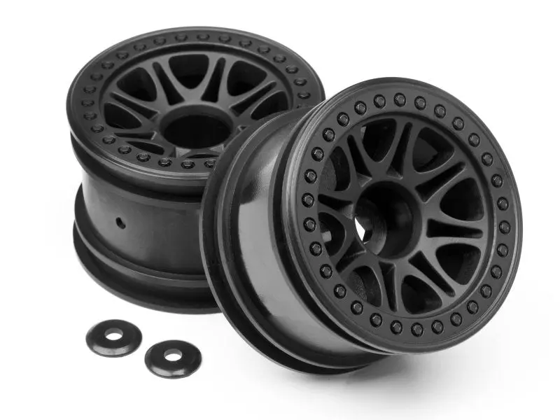 Hpi Racing - Black Split 8 Truck Wheel, For The Firestorm Or Wheely King (2Pcs) 1