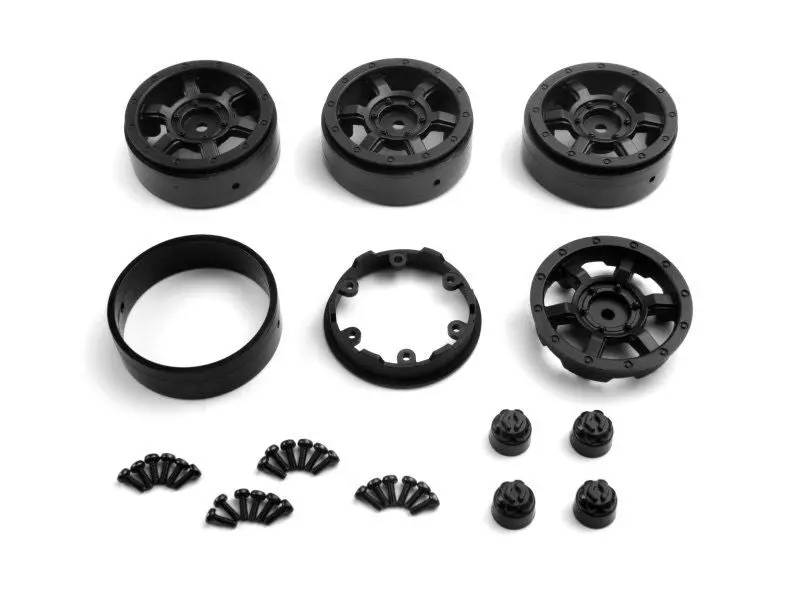 Hpi Racing - Cc-6 Beadlock Wheel 1.3In (Black/4Pcs) 1