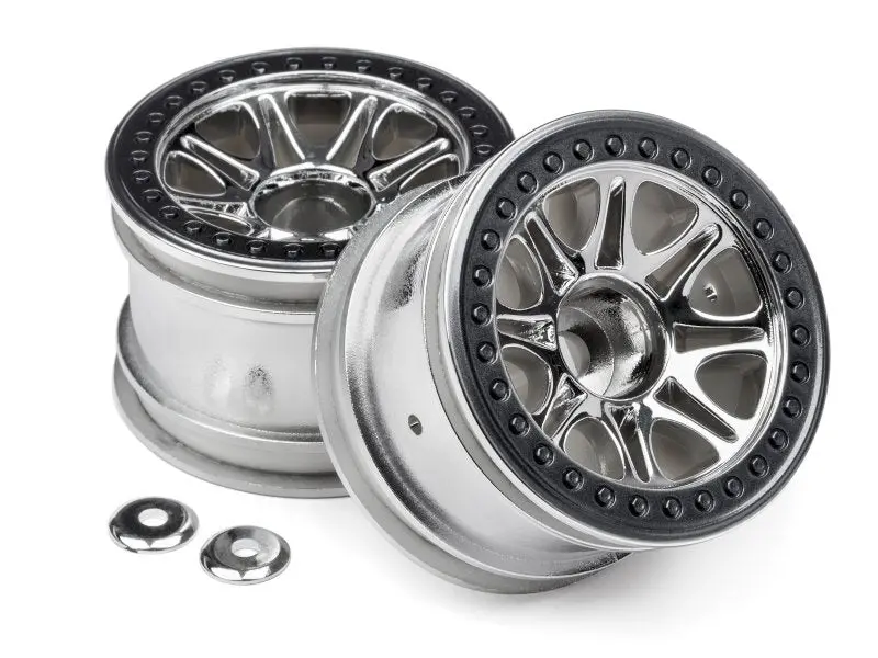Hpi Racing - Chrome Split 8 Truck Wheel, For The Firestorm, And Wheely King (2Pcs) 1