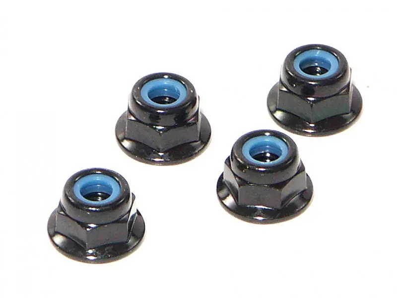 Hpi Racing - Flanged Lock Nut, M4, (4Pcs) 1