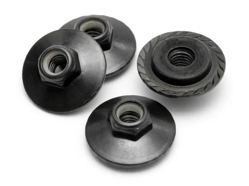 Hpi Racing - Flanged Lock Nut, M5x8mm, Black, (4Pcs) 1