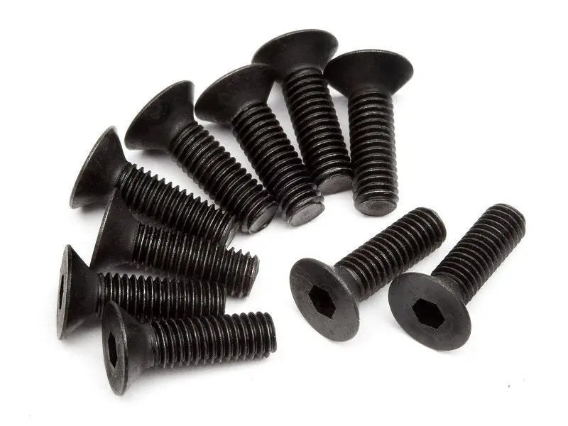 Hpi Racing - Flat Head Screw, M3x10mm, Hex Socket, (10Pcs) 1