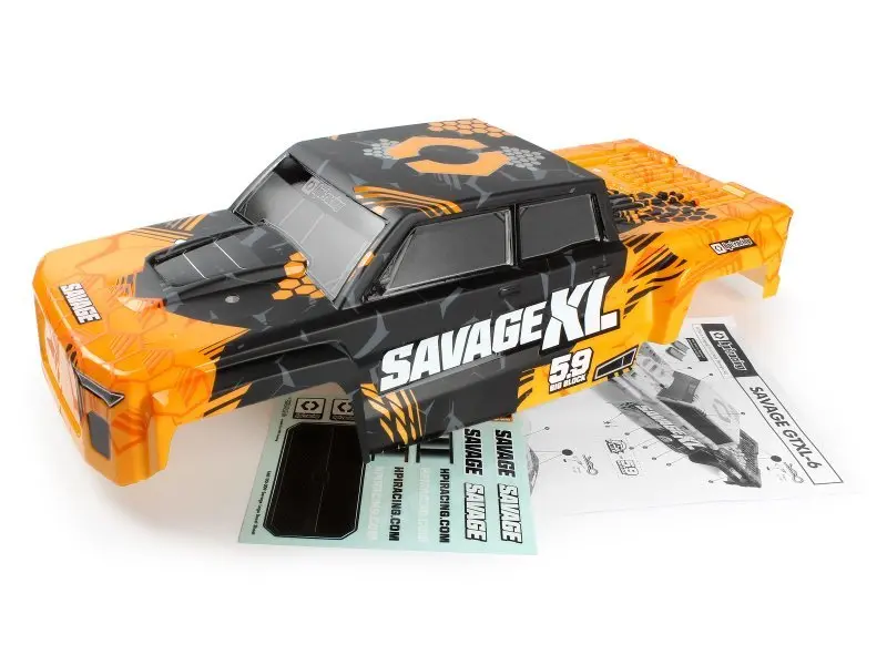 Hpi Racing - Gtxl-6 Kingcab Painted Truck Body (Orange/Black) 1