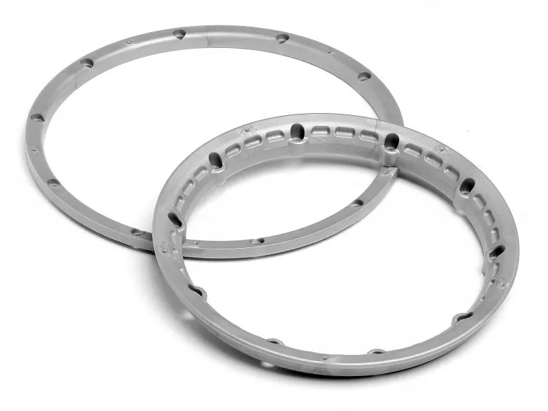 Hpi Racing - Heavy Duty Wheel Bead Lock Rings, Silver, (For 2 Wheels), Baja 5Sc/T/R 1
