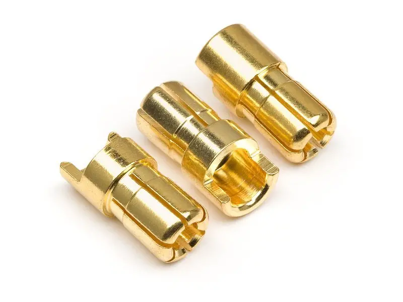 Hpi Racing - Male Gold Connectors (6.0Mm Dia) (3Pcs) 1