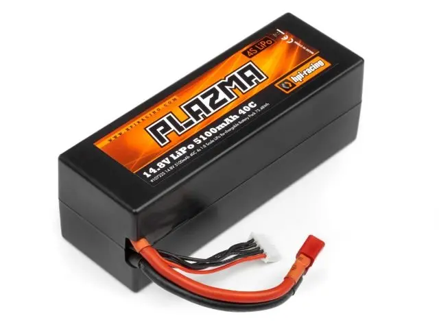 Hpi Racing - Plazma Lipo Battery Pack,14.8 Volts, 5100Mah, 40C, W/ T-Plug 1