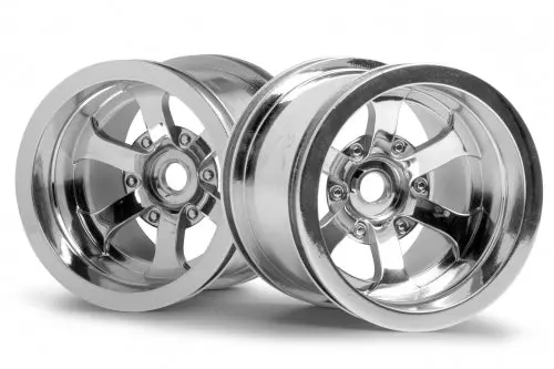Hpi Racing - Scorch 6-Spoke Wheel, Shiny Chrome, 55X50mm, (2Pcs) 1
