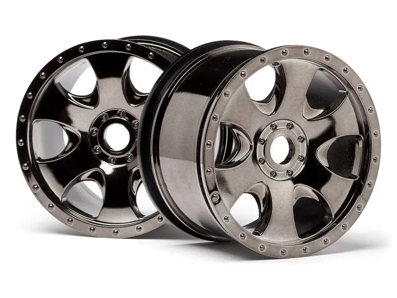 Hpi Racing - Warlock Wheel, Black Chrome, 83X56mm, Savage X (2Pcs) 1