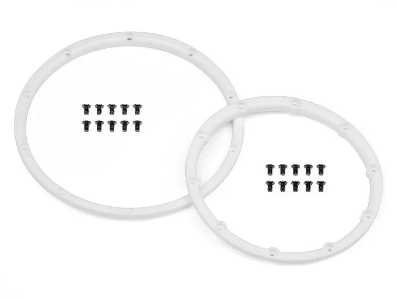 Hpi Racing - White Wheel Bead Lock Rings, For The Baja 5 (2Pcs) 1