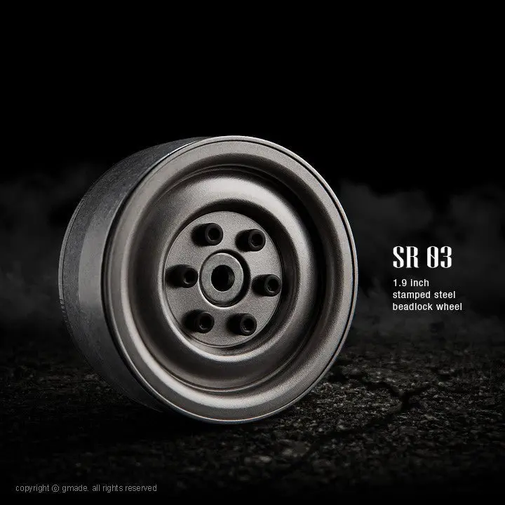 Junfac - 1.9 Sr03 Beadlock Wheels (Uncoated Steel) (2) 1