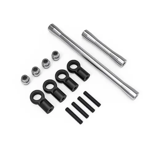 Junfac - Silver Aluminum Steering Set, For Tamiya Cc02 1