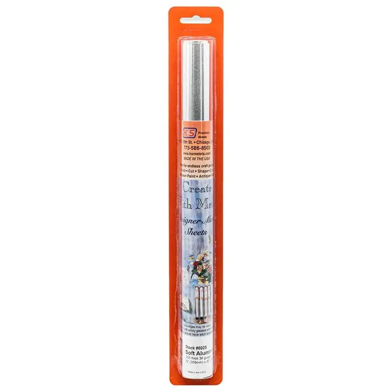 K & S Metals - Aluminum Crafting Foil: 0.005" Thick X 12" Wide X 30" Long 1