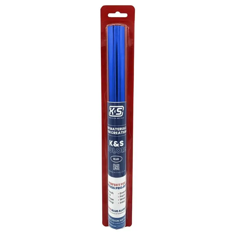 K & S Metals - Blue Aluminum Crafting Foil 0.004" Thick (36 Ga) X 12" Wide X 24" Long 1