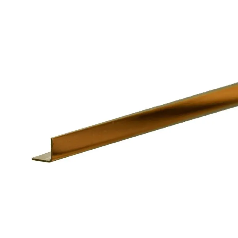K & S Metals - Brass Angle: 0.014" Wall - 3/16" Leg Length - 12" Long 1