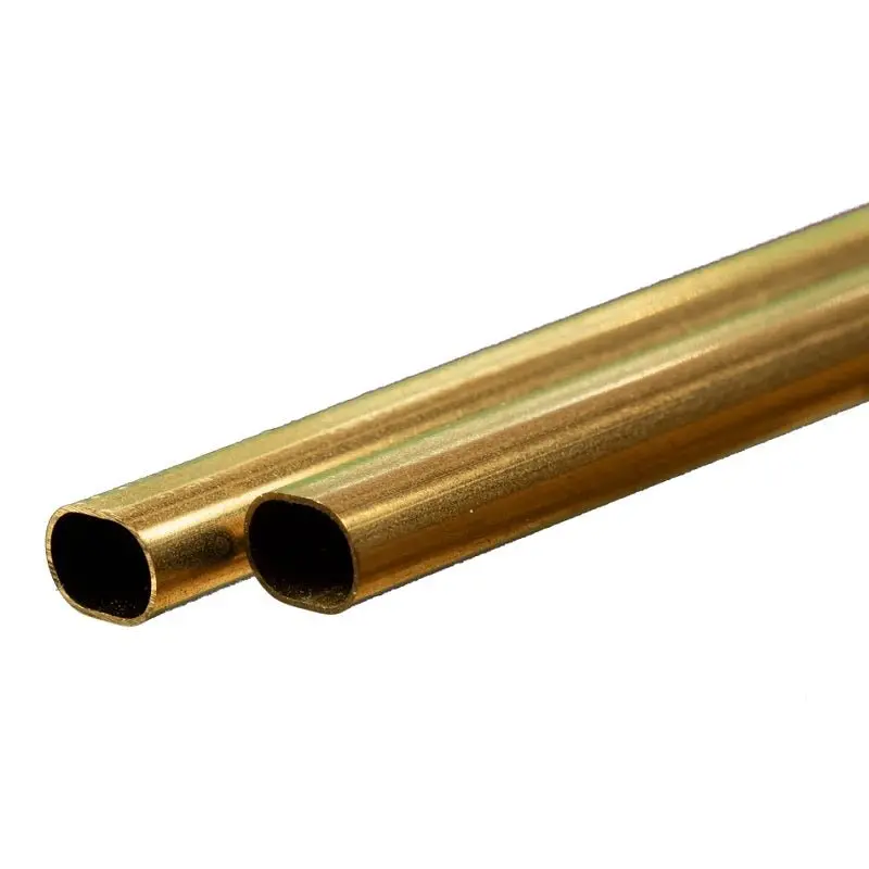 K & S Metals - Brass Oval Tube (Small): 0.014" Wall X 12" Long 1