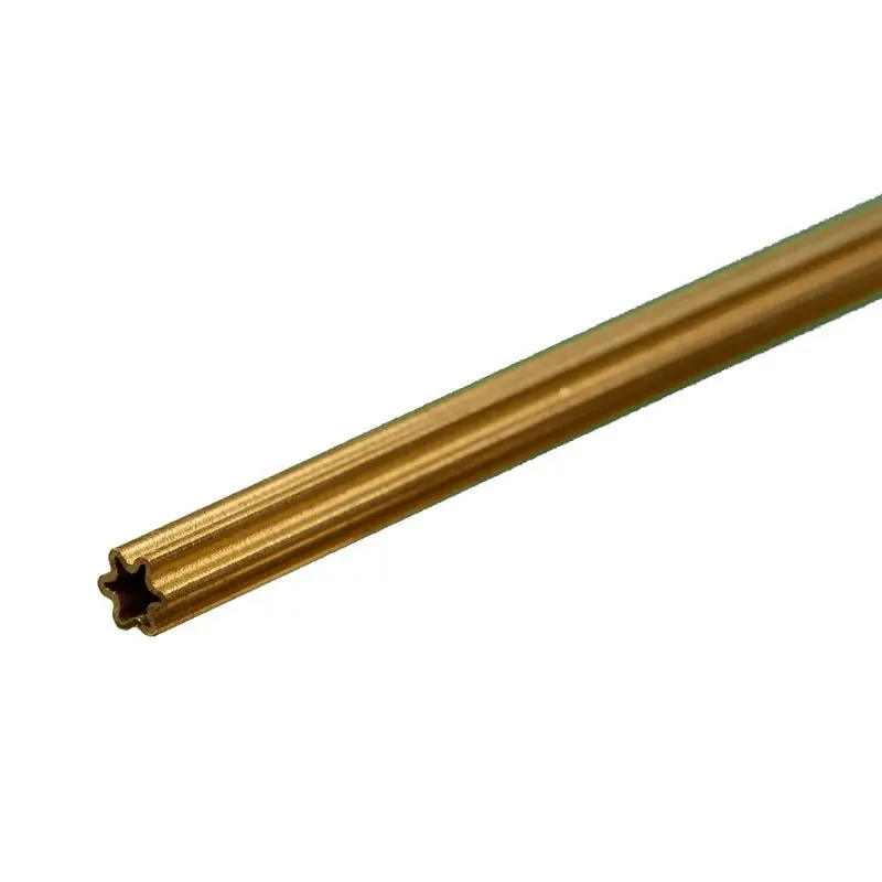 K & S Metals - Brass Star Tube (Small): 0.014" Wall X 12" Long 1