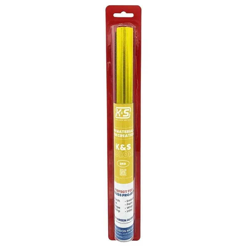 K & S Metals - Gold Aluminum Crafting Foil 0.004" Thick (36 Ga) X 12" Wide X 24" Long 1