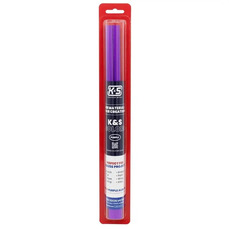 K & S Metals - Purple Aluminum Crafting Foil 0.004" Thick (36 Ga) X 12" Wide X 24" Long 1