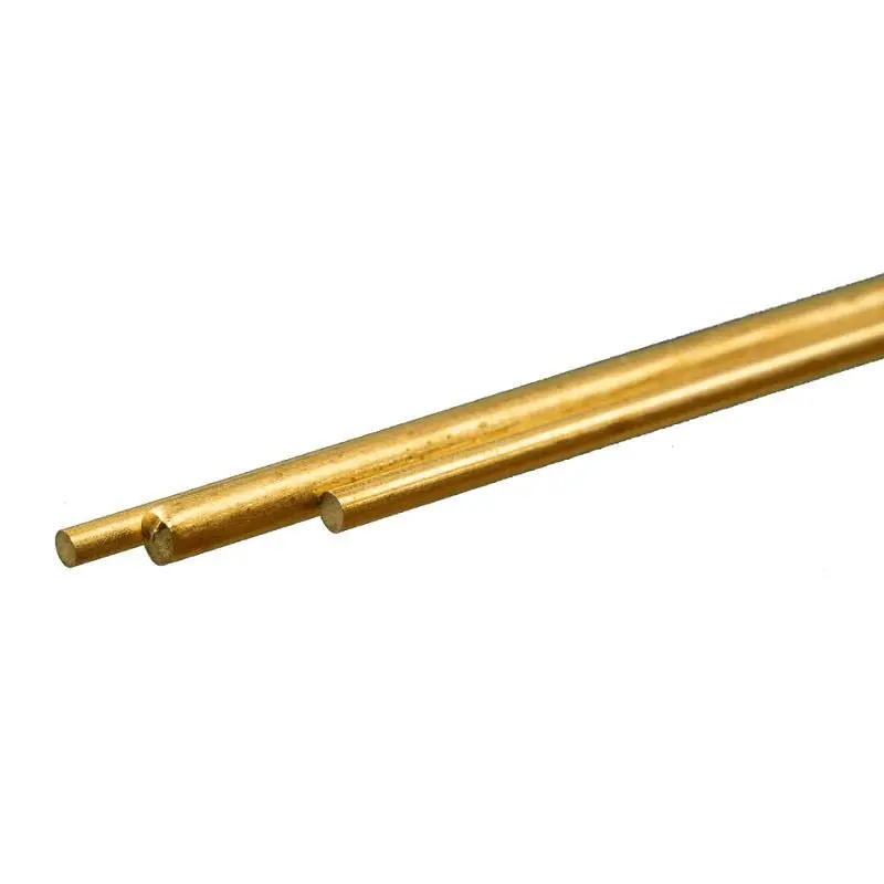 K & S Metals - Round Brass Rod Assortment: 0.114, 0.081, 0.072 Solid Brass Rod 1