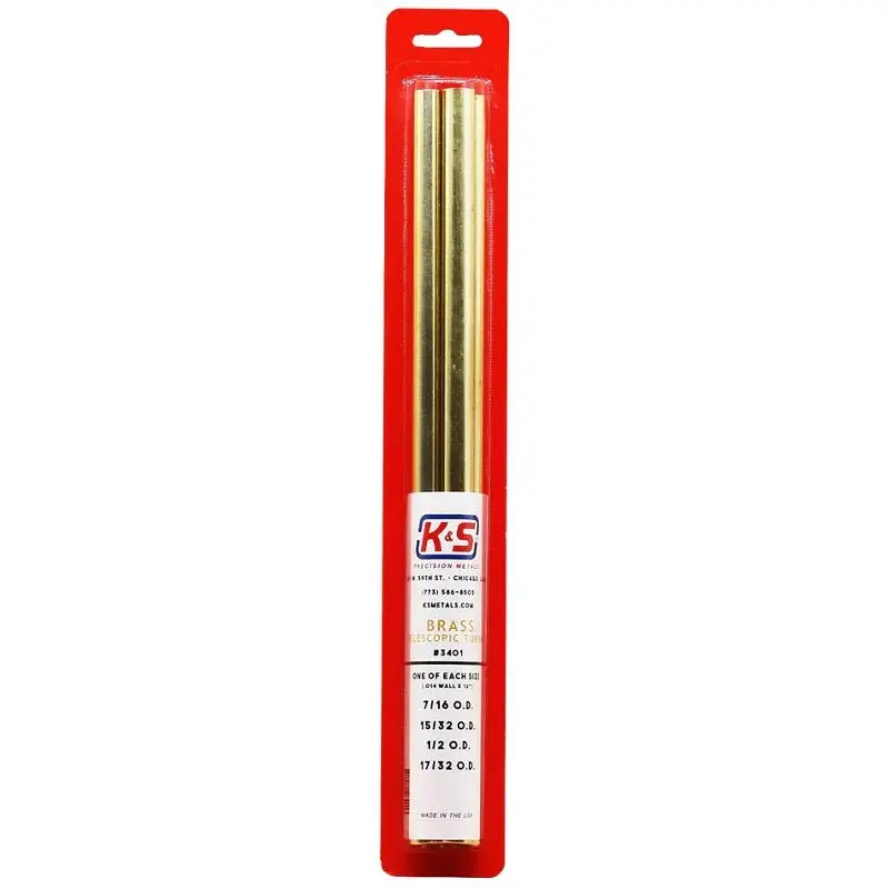 K & S Metals - Round Brass Telescopic Tubing Assortment Medium 1