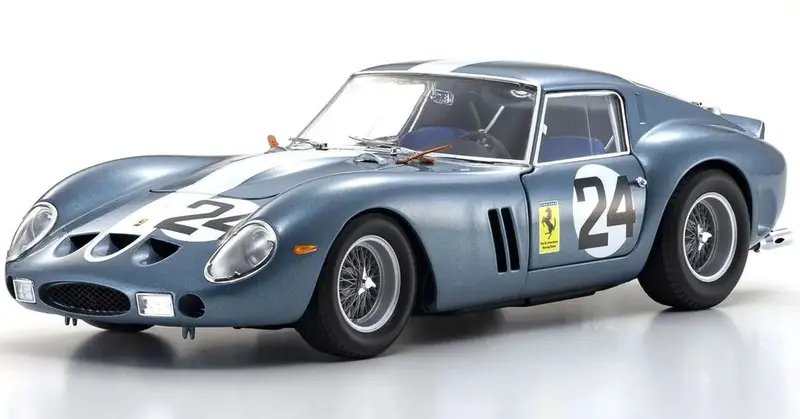Kyosho - 1/18 Ferrari 250Gto 1962 Sebring #24 (Blue) Diecast Model 1