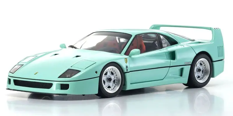 Kyosho - 1/18 Ferrari F40 Diecast Model, Mint Green 1