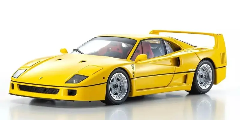 Kyosho - 1/18 Ferrari F40 (Yellow) Diecast Model 1