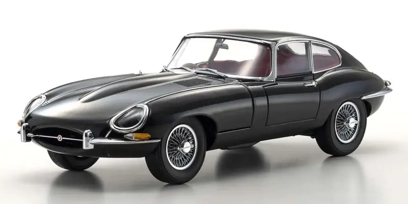 Kyosho - 1/18 Jaguar E-Type (Black) Diecast Model 1