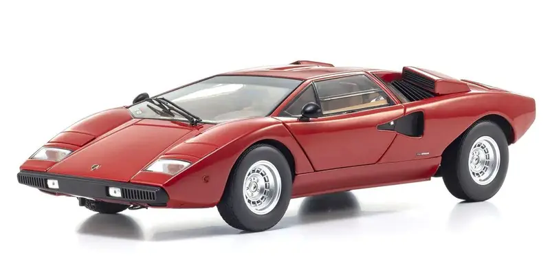 Kyosho - 1/18 Lamborghini Countach Lp400 (Red) Diecast Model 1