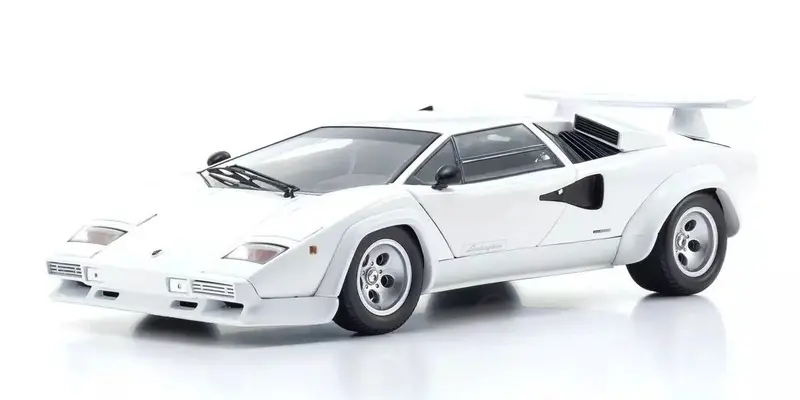 Kyosho - 1/18 Lamborghini Countach Lp400s (White) Diecast Model 1