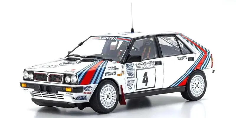 Kyosho - 1/18 Lancia Delta Hf 4Wd 1000 Lakes "Team Lancia" 1987 #4, Diecast Model 1