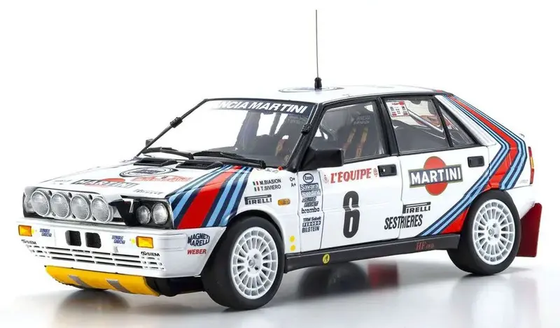 Kyosho - 1/18 Lancia Delta Hf 4Wd Monte Carlo "Team Lancia Martini" 1987 #6 Diecast Model 1