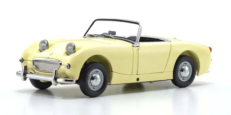 Kyosho - 1/18 Scale Austin Healey Sprite Primrose/Yellow Model Diecast Car 1