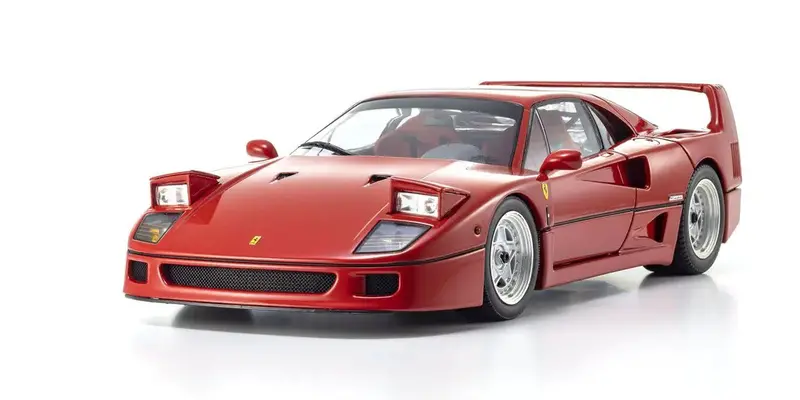 Kyosho - 1/18 Scale Ferrari F40 Model Diecast Car (Red) 1