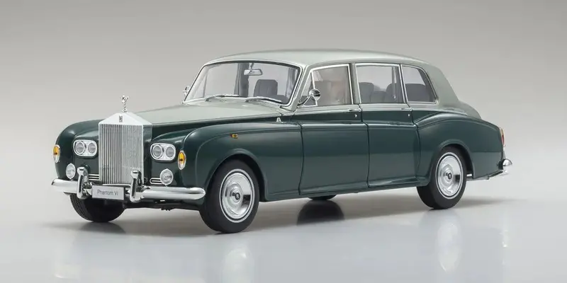 Kyosho - 1/18 Scale Rolls Royce Phantom Vi Green/Silver Model Diecast Car 1