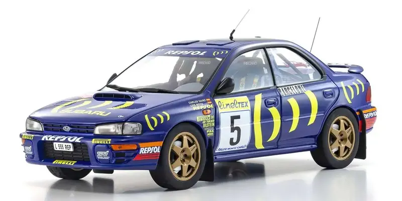 Kyosho - 1/18 Scale Subaru Impreza 1995 Monte Carlo #5 Model Diecast Car 1