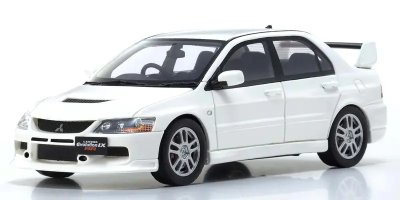 Kyosho - 1/43 Scale Mitsubishi Lancer Evolution Ix Mr, White Diecast Car 1