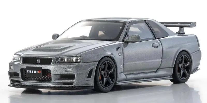 Kyosho - 1/43 Scale Nissan Skyline Gt-R R34 Nismo Grand Touring Die Cast Car (Gray) 1
