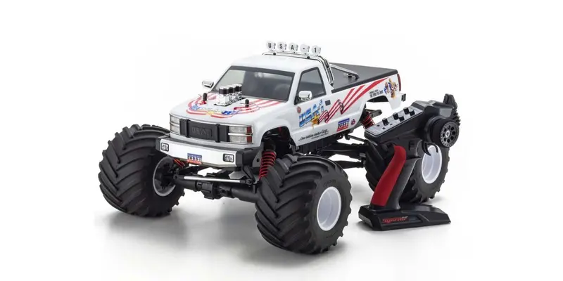 Kyosho - 1/8 Scale Radio Controlled Brushless Motor Powered 4Wd Monster Truck Usa-1 Ve Readyset W/Kt-231P+ 1